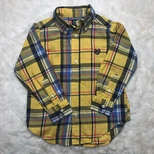 Chaps Button-Down Yellow  Shirt Collared Size 3T